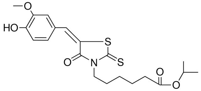 ((HO-MEO-BENZYLIDENE)-OXO-THIOXO-THIAZOLIDIN-YL)-HEXANOIC ACID ISOPROPYL ESTER