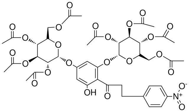 ((TETRAAC-GLUCOPYRANOSYL)-(3-(4-NO2-PH)-PROPIONYL)-PHO)-TETRAAC-GLUCOPYRANOSIDE