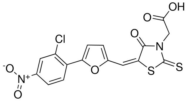 ((5E)-5-{[5-(2-CHLORO-4-NITROPHENYL)-2-FURYL]METHYLENE}-4-OXO-2-THIOXO-1,3-THIAZOLIDIN-3-YL)ACETIC ACID