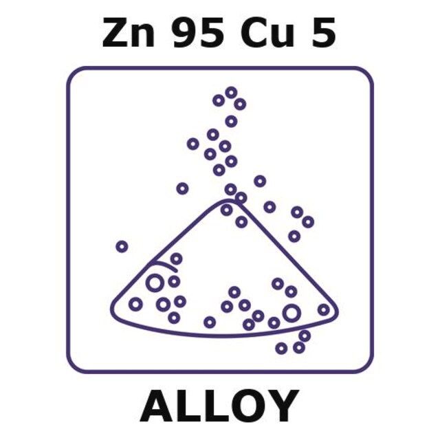 Zinc-copper alloy, Zn95Cu5