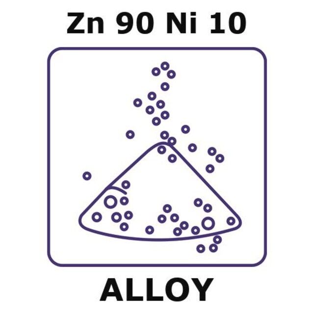 Zinc-nickel alloy, Zn90Ni10