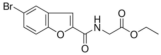 ((5-BROMO-BENZOFURAN-2-CARBONYL)-AMINO)-ACETIC ACID ETHYL ESTER