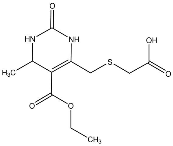 ({[5-(EtO<sub>2</sub>C)-6-Me-2-oxo-1,2,3,6-tetrahydropyrimidin-4-yl]Me}thio)acetic acid