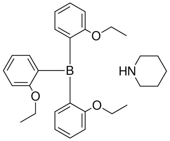 TRIS-(2-ETHOXY-PHENYL)-BORANE, COMPOUND WITH PIPERIDINE