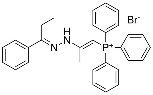 TRIPHENYL-(2-(N'-(1-PH-PROPYLIDENE)-HYDRAZINO)-PROPENYL)-PHOSPHONIUM, BROMIDE