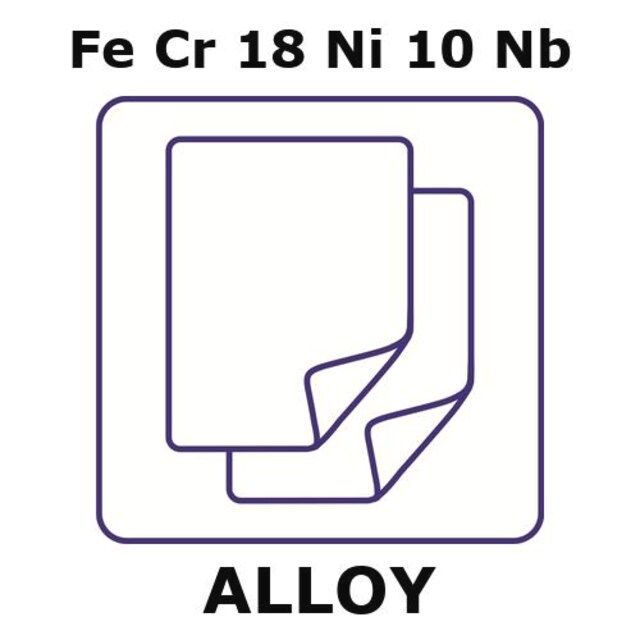 Stainless Steel-AISI 347 alloy, FeCr18Ni10Nb