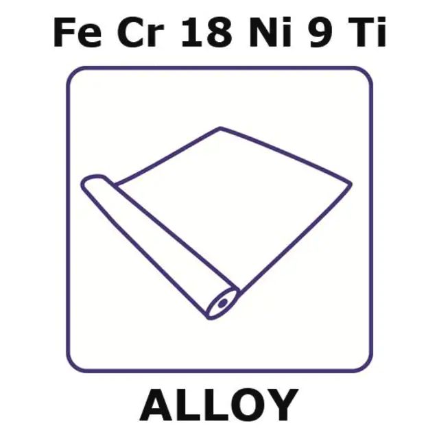 Stainless Steel-AISI 321 alloy, FeCr18Ni9Ti