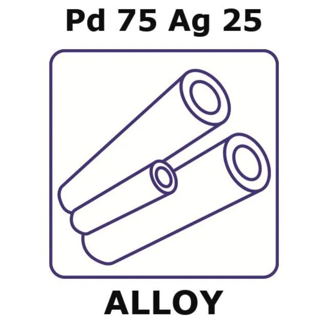 Palladium-silver alloy, Pd75Ag25