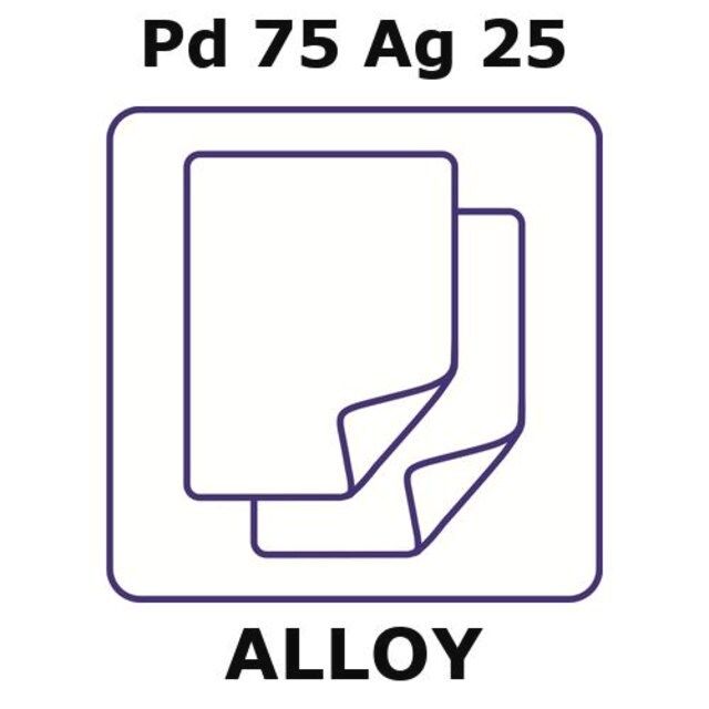 Palladium-silver alloy, Pd75Ag25