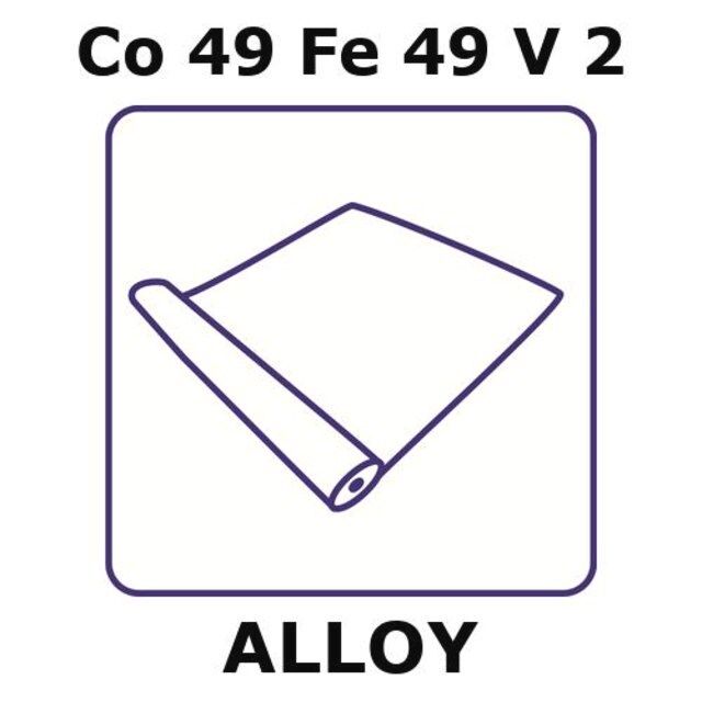 Permendur 49 alloy, Co49Fe49V2