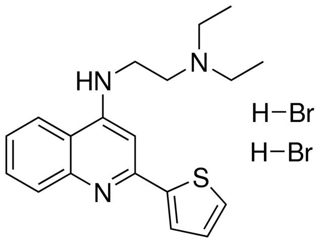 N(1),N(1)-DIETHYL-N(2)-(2-(2-THIENYL)-4-QUINOLINYL)-1,2-ETHANEDIAMINE DIHYDROBROMIDE