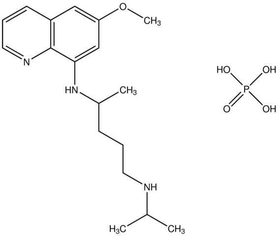 N(1)-isopropyl-N(4)-(6-methoxy-8-quinolinyl)-1,4-pentanediamine, phosphate salt