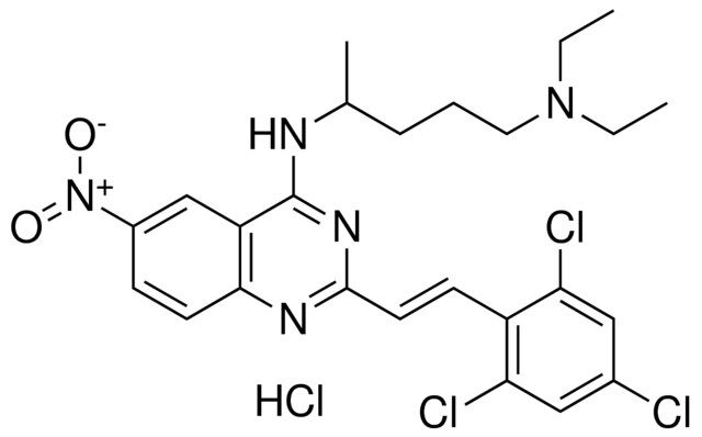 N(1),N(1)-DIETHYL-N(4)-{6-NITRO-2-[(E)-2-(2,4,6-TRICHLOROPHENYL)ETHENYL]-4-QUINAZOLINYL}-1,4-PENTANEDIAMINE HYDROCHLORIDE