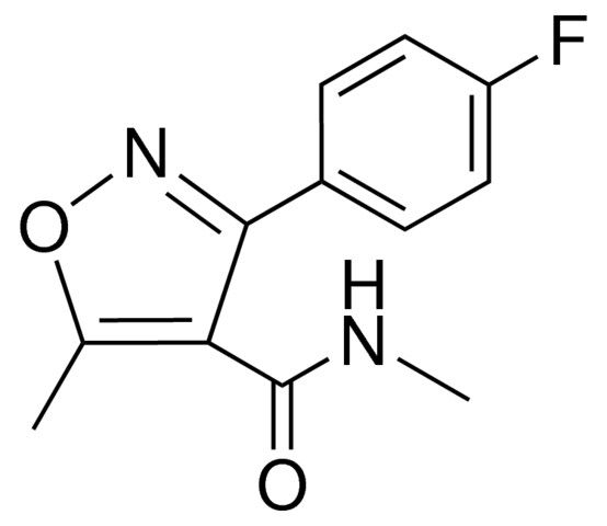 N,5-DIMETHYL-3-(4-FLUOROPHENYL)-4-ISOXAZOLECARBOXAMIDE