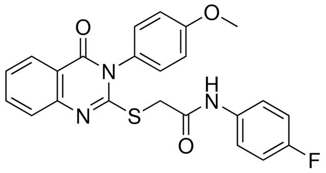 N-(4-F-PH)-2-((3-(4-MEO-PH)-4-OXO-3,4-DIHYDRO-2-QUINAZOLINYL)THIO)ACETAMIDE