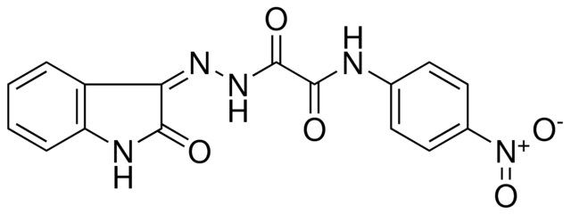 N-(4-NITRO-PH)-2-OXO-2-(N'-(2-OXO-1,2-2H-INDOL-3-YLIDENE)-HYDRAZINO)-ACETAMIDE