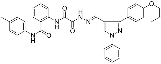 N-(4-METHYLPHENYL)-2-{[OXO((2E)-2-{[1-PHENYL-3-(4-PROPOXYPHENYL)-1H-PYRAZOL-4-YL]METHYLENE}HYDRAZINO)ACETYL]AMINO}BENZAMIDE