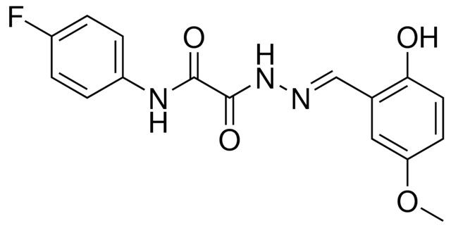 N-(4-FLUOROPHENYL)-2-(2-(2-HO-5-METHOXYBENZYLIDENE)HYDRAZINO)-2-OXOACETAMIDE