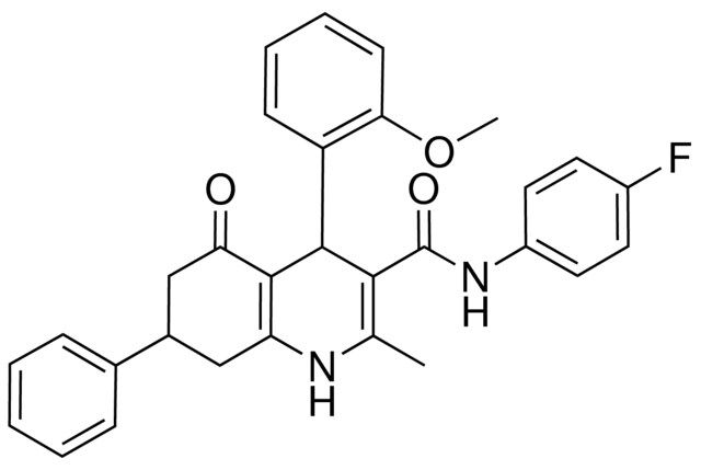 N-(4-FLUOROPHENYL)-4-(2-METHOXYPHENYL)-2-METHYL-5-OXO-7-PHENYL-1,4,5,6,7,8-HEXAHYDRO-3-QUINOLINECARBOXAMIDE