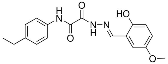 N-(4-ETHYLPHENYL)-2-(2-(2-HYDROXY-5-METHOXYBENZYLIDENE)HYDRAZINO)-2-OXOACETAMIDE