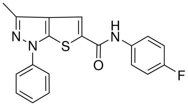 N-(4-FLUOROPHENYL)-3-METHYL-1-PHENYL-1H-THIENO(2,3-C)PYRAZOLE-5-CARBOXAMIDE