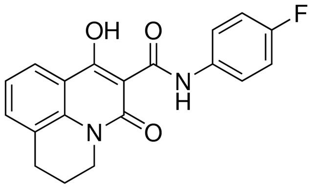 N-(4-FLUOROPHENYL)-7-HYDROXY-5-OXO-2,3-DIHYDRO-1H,5H-PYRIDO[3,2,1-IJ]QUINOLINE-6-CARBOXAMIDE