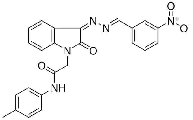 N-(4-METHYLPHENYL)-2-{(3Z)-3-[(2E)-2-(3-NITROBENZYLIDENE)HYDRAZONO]-2-OXO-2,3-DIHYDRO-1H-INDOL-1-YL}ACETAMIDE