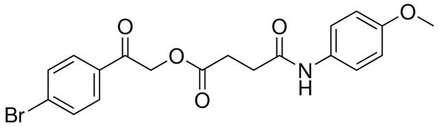 N-(4-METHOXY-PHENYL)-SUCCINAMIC ACID 2-(4-BROMO-PHENYL)-2-OXO-ETHYL ESTER