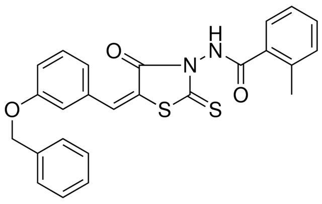 N-(5-(3-BENZYLOXY-BENZYLIDENE)-4-OXO-2-THIOXO-THIAZOLIDIN-3-YL)-2-ME-BENZAMIDE