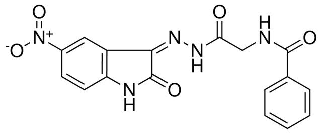 N-(5-NITRO-2-OXO-1,2-DIHYDRO-INDOL-3-YLIDENE-HYDRAZINOCARBONYLMETHYL)-BENZAMIDE