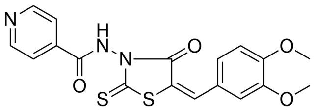 N-(5-(3,4-DIMETHOXY-BENZYLIDENE)4-OXO-2-THIOXO-THIAZOLIDIN-3-YL)-ISONICOTINAMIDE