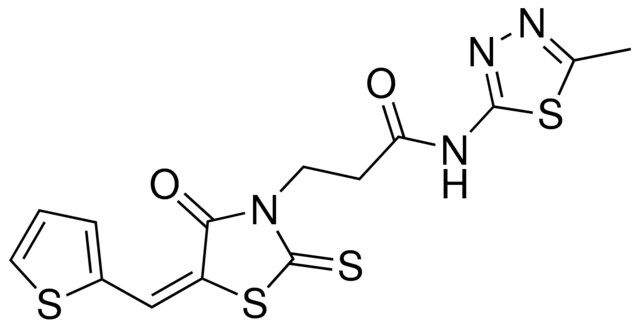 N-(5-METHYL-1,3,4-THIADIAZOL-2-YL)-3-[(5E)-4-OXO-5-(2-THIENYLMETHYLENE)-2-THIOXO-1,3-THIAZOLIDIN-3-YL]PROPANAMIDE