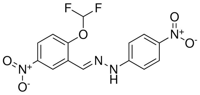 N-(2-DIFLUOROMETHOXY-5-NITRO-BENZYLIDENE)-N'-(4-NITRO-PHENYL)-HYDRAZINE