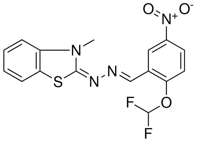 N-(2-DI-F-MEO-5-NITRO-BENZYLIDENE)-N'-(3-ME-3H-BENZOTHIAZOL-2-YLIDENE)-HYDRAZINE