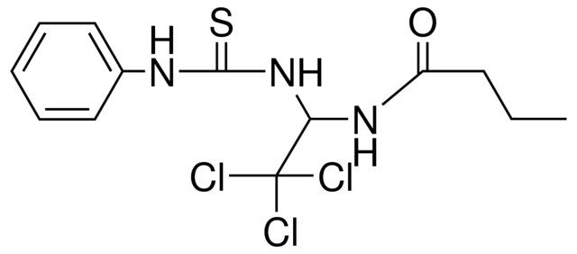 N-(2,2,2-TRICHLORO-1-(3-PHENYL-THIOUREIDO)-ETHYL)-BUTYRAMIDE