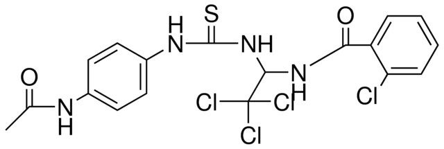 N-(1-(3-(4-ACETYLAMINO-PH)-THIOUREIDO)-2,2,2-TRICHLORO-ETHYL)-2-CHLORO-BENZAMIDE