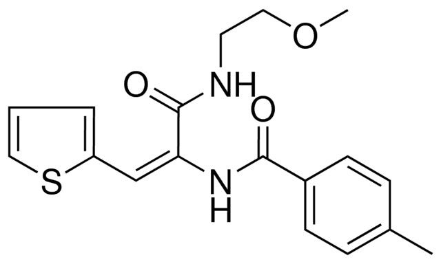 N-(1-(2-METHOXY-ETHYLCARBAMOYL)-2-THIOPHEN-2-YL-VINYL)-4-METHYL-BENZAMIDE