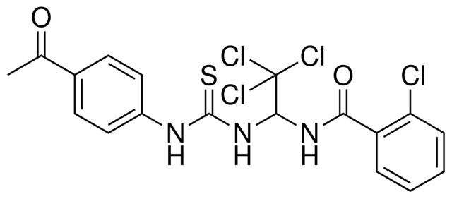 N-(1-(3-(4-ACETYL-PHENYL)-THIOUREIDO)-2,2,2-TRICHLORO-ETHYL)-2-CHLORO-BENZAMIDE