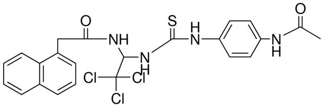 N-(1-(3-(4-ACETYLAMINO-PH)-THIOUREIDO)-TRICHLORO-ET)-2-NAPHTHALEN-1-YL-ACETAMIDE