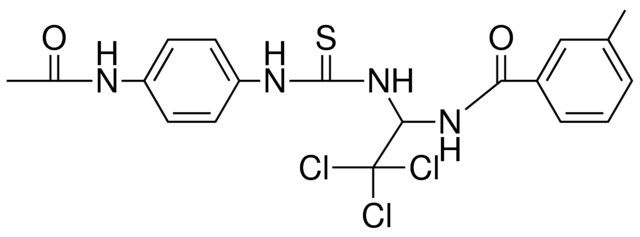 N-(1-(3-(4-ACETYLAMINO-PH)-THIOUREIDO)-2,2,2-TRICHLORO-ETHYL)-3-METHYL-BENZAMIDE