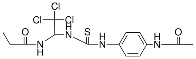 N-(1-(3-(4-ACETYLAMINO-PHENYL)-THIOUREIDO)-2,2,2-TRICHLORO-ETHYL)-PROPIONAMIDE