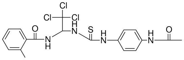 N-(1-(3-(4-ACETYLAMINO-PH)-THIOUREIDO)-2,2,2-TRICHLORO-ETHYL)-2-METHYL-BENZAMIDE