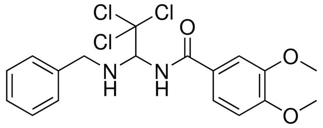 N-(1-BENZYLAMINO-2,2,2-TRICHLORO-ETHYL)-3,4-DIMETHOXY-BENZAMIDE