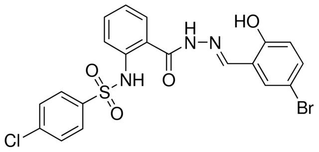 N-(2-((2-(5-BR-2-HO-BENZYLIDENE)HYDRAZINO)CARBONYL)PH)-4-CL-BENZENESULFONAMIDE