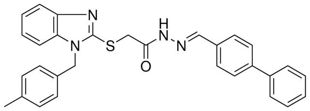 N'-[(E)-[1,1'-BIPHENYL]-4-YLMETHYLIDENE]-2-{[1-(4-METHYLBENZYL)-1H-BENZIMIDAZOL-2-YL]SULFANYL}ACETOHYDRAZIDE