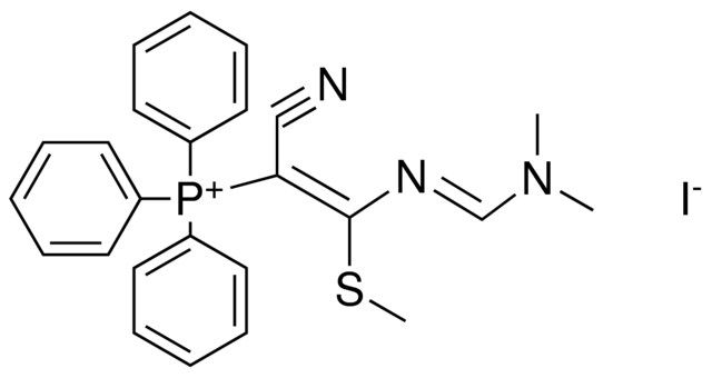 N'-[(E,Z)-2-CYANO-1-(METHYLSULFANYL)-2-(TRIPHENYLPHOSPHONIO)ETHENYL]-N,N-DIMETHYLIMIDOFORMAMIDE IODIDE