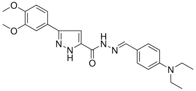 N'-{(E)-[4-(DIETHYLAMINO)PHENYL]METHYLIDENE}-3-(3,4-DIMETHOXYPHENYL)-1H-PYRAZOLE-5-CARBOHYDRAZIDE