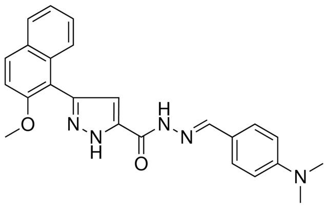 N'-{(E)-[4-(DIMETHYLAMINO)PHENYL]METHYLIDENE}-3-(2-METHOXY-1-NAPHTHYL)-1H-PYRAZOLE-5-CARBOHYDRAZIDE