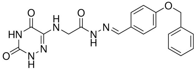 N'-{(E)-[4-(BENZYLOXY)PHENYL]METHYLIDENE}-2-[(3,5-DIOXO-2,3,4,5-TETRAHYDRO-1,2,4-TRIAZIN-6-YL)AMINO]ACETOHYDRAZIDE