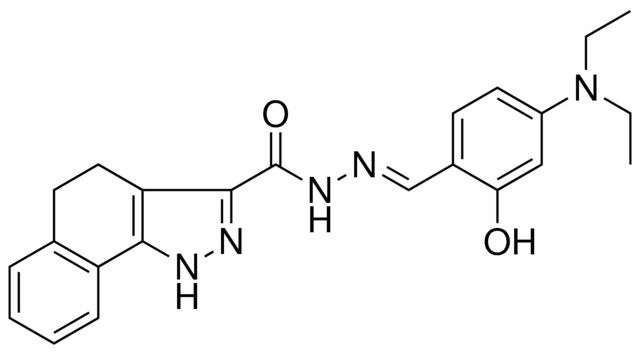 N'-{(E)-[4-(DIETHYLAMINO)-2-HYDROXYPHENYL]METHYLIDENE}-4,5-DIHYDRO-1H-BENZO[G]INDAZOLE-3-CARBOHYDRAZIDE